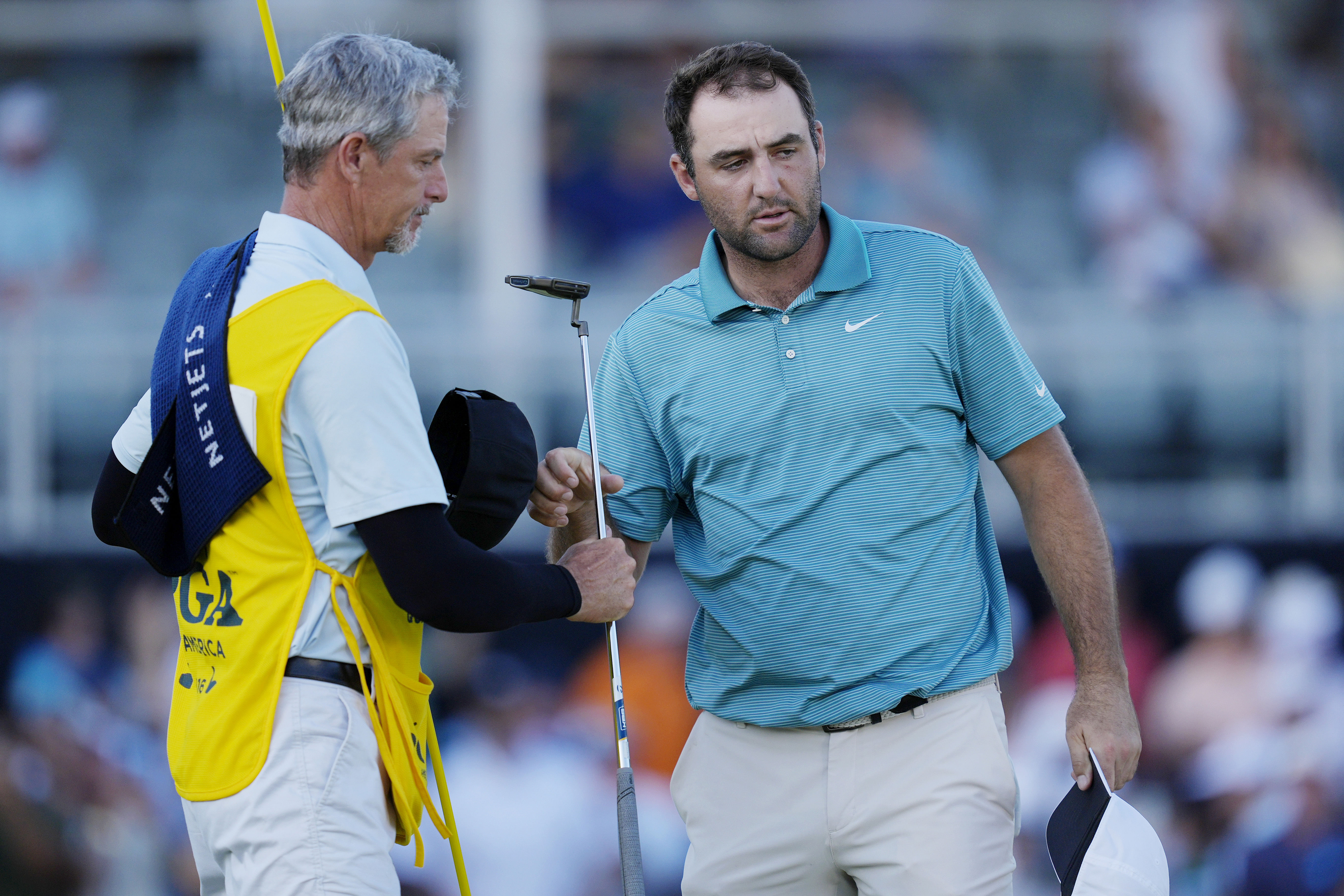Scottie Scheffler at the 2025 PGA Championship - Third Round - Source: Imagn